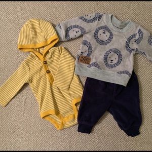 Carter’s 3 Piece Long Sleeve Outfit Set- NB